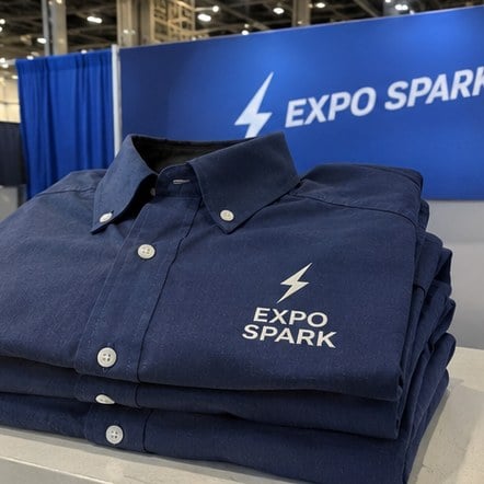 Custom trade show booth shirts